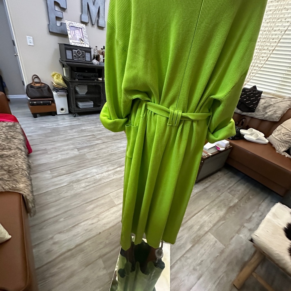 New Sz XL Women’s Adidas X Ivy Park Knit Robe Green Beyonce - Picture 6 of 12